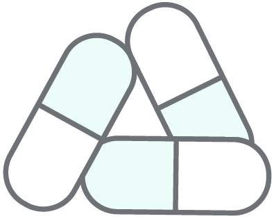 Mann der Tabletten zu sich nimmt