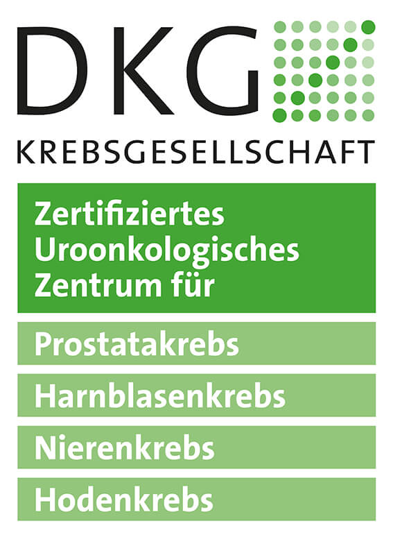 DKG Logo - zertifiziertes Uroonkologisches Zentrum für Prostatakrebs, Harnblasenkrebs, Nierenkrebs, Hodenkrebs
