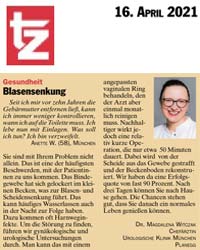 Blasensenkung