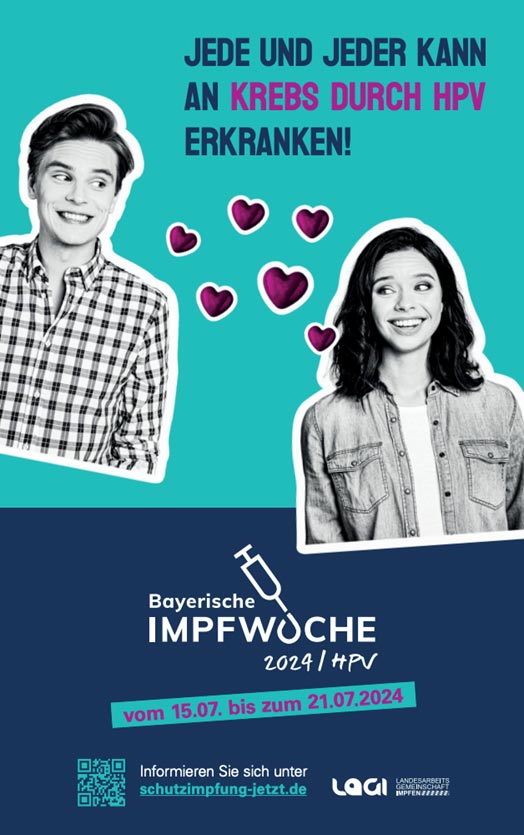 Bayerische Impfwoche - Jede und jeder kann an Krebs durch HPV erkranken