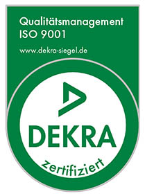 Dekra-Zertifikat nach DIN ISO 9001