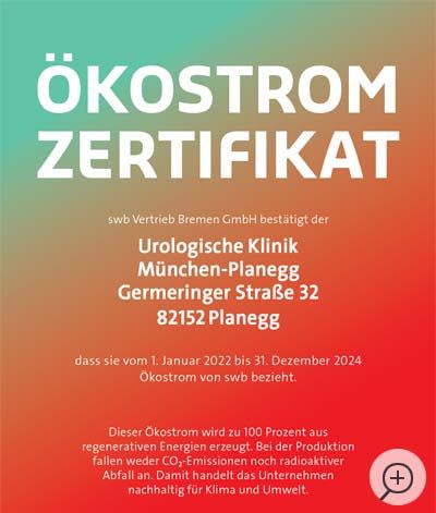 Ökostrom Zertifikat 