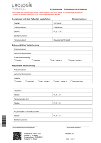 Aufnahme / Entlassung von Patienten
